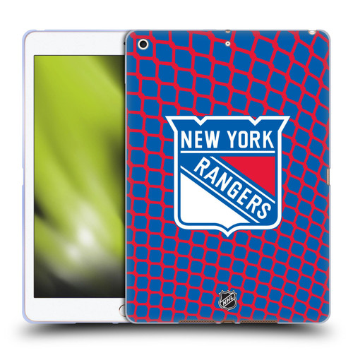 NHL New York Rangers Net Pattern Soft Gel Case for Apple iPad 10.2 2019/2020/2021
