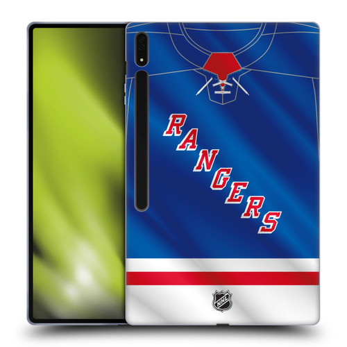 NHL New York Rangers Jersey Soft Gel Case for Samsung Galaxy Tab S8 Ultra