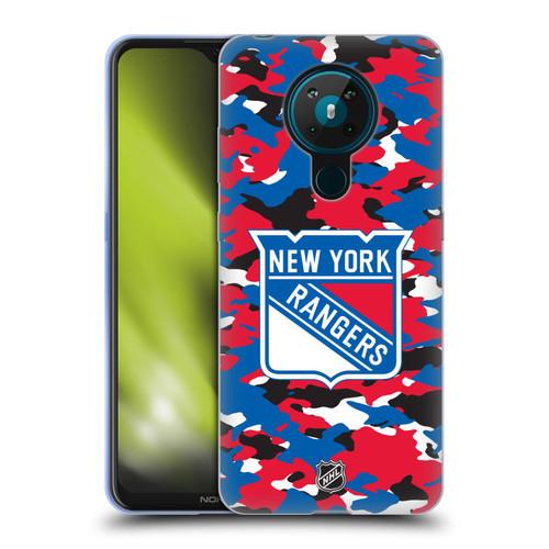 NHL New York Rangers Camouflage Soft Gel Case for Nokia 5.3
