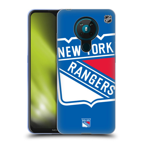 NHL New York Rangers Oversized Soft Gel Case for Nokia 5.3