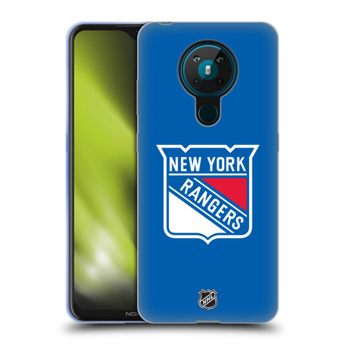 NHL New York Rangers Plain Soft Gel Case for Nokia 5.3