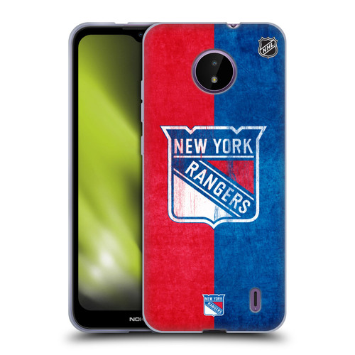 NHL New York Rangers Half Distressed Soft Gel Case for Nokia C10 / C20