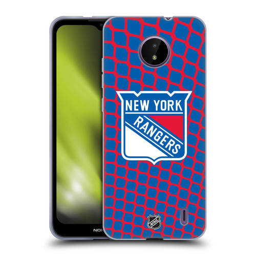 NHL New York Rangers Net Pattern Soft Gel Case for Nokia C10 / C20