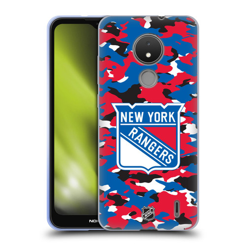 NHL New York Rangers Camouflage Soft Gel Case for Nokia C21