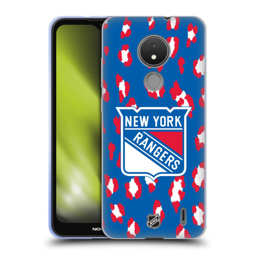 NHL New York Rangers Leopard Patten Soft Gel Case for Nokia C21