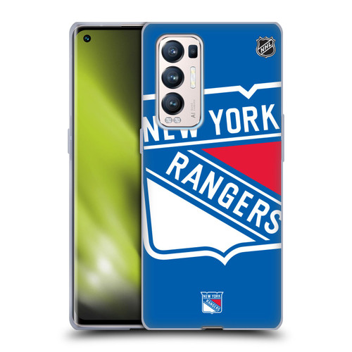 NHL New York Rangers Oversized Soft Gel Case for OPPO Find X3 Neo / Reno5 Pro+ 5G