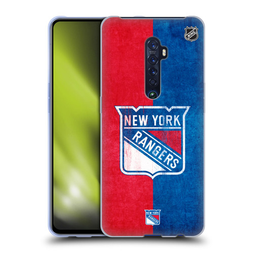 NHL New York Rangers Half Distressed Soft Gel Case for OPPO Reno 2