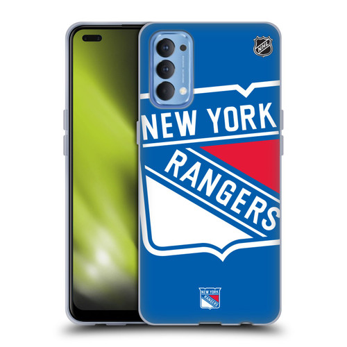 NHL New York Rangers Oversized Soft Gel Case for OPPO Reno 4 5G