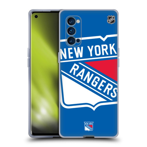 NHL New York Rangers Oversized Soft Gel Case for OPPO Reno 4 Pro 5G