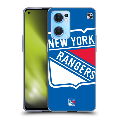 NHL New York Rangers Oversized Soft Gel Case for OPPO Reno7 5G / Find X5 Lite