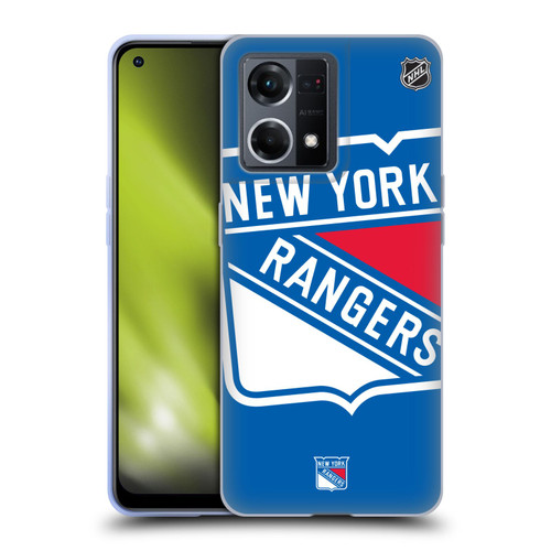 NHL New York Rangers Oversized Soft Gel Case for OPPO Reno8 4G