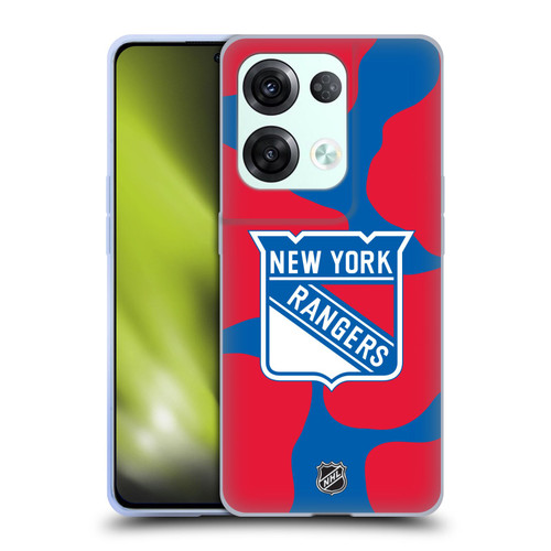 NHL New York Rangers Cow Pattern Soft Gel Case for OPPO Reno8 Pro