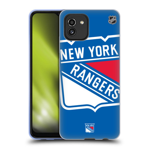 NHL New York Rangers Oversized Soft Gel Case for Samsung Galaxy A03 (2021)