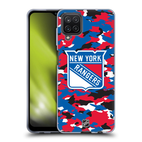 NHL New York Rangers Camouflage Soft Gel Case for Samsung Galaxy A12 (2020)