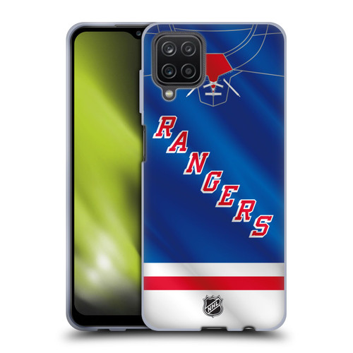 NHL New York Rangers Jersey Soft Gel Case for Samsung Galaxy A12 (2020)