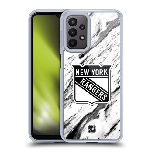 NHL New York Rangers Marble Soft Gel Case for Samsung Galaxy A23 / 5G (2022)