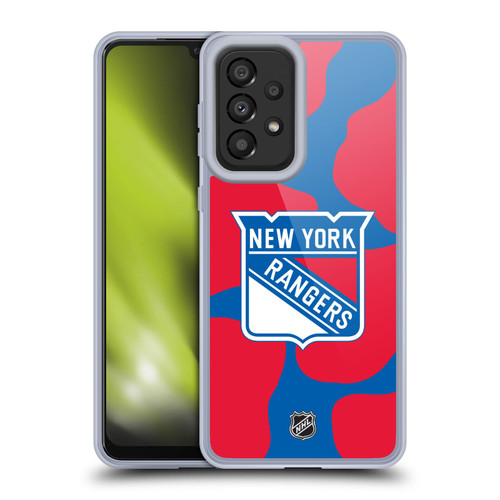 NHL New York Rangers Cow Pattern Soft Gel Case for Samsung Galaxy A33 5G (2022)