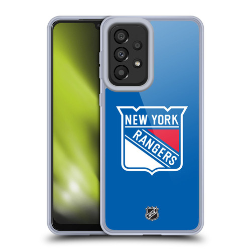 NHL New York Rangers Plain Soft Gel Case for Samsung Galaxy A33 5G (2022)
