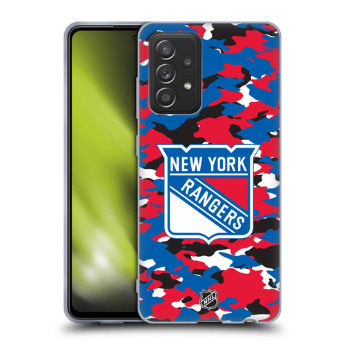 NHL New York Rangers Camouflage Soft Gel Case for Samsung Galaxy A52 / A52s / 5G (2021)