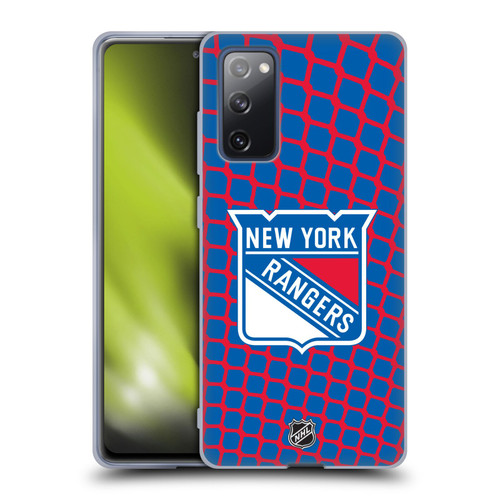 NHL New York Rangers Net Pattern Soft Gel Case for Samsung Galaxy S20 FE / 5G