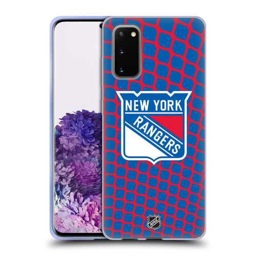 NHL New York Rangers Net Pattern Soft Gel Case for Samsung Galaxy S20 / S20 5G