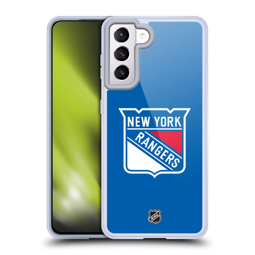 NHL New York Rangers Plain Soft Gel Case for Samsung Galaxy S21 5G & MagSafe