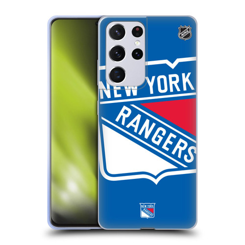 NHL New York Rangers Oversized Soft Gel Case for Samsung Galaxy S21 Ultra 5G
