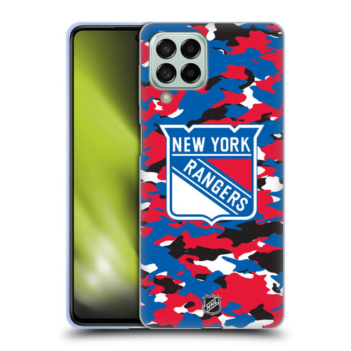 NHL New York Rangers Camouflage Soft Gel Case for Samsung Galaxy M53 (2022)