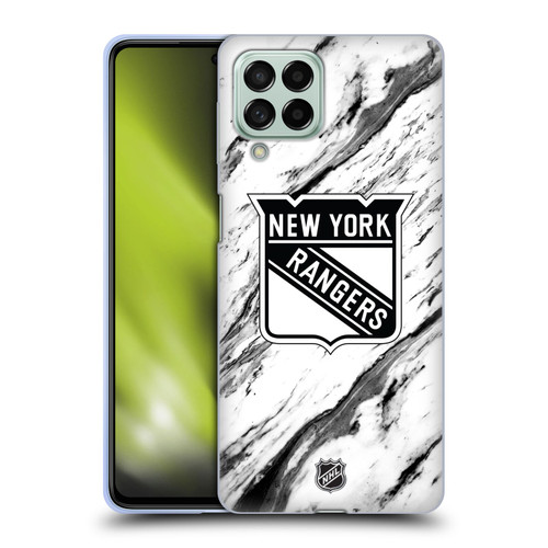 NHL New York Rangers Marble Soft Gel Case for Samsung Galaxy M53 (2022)