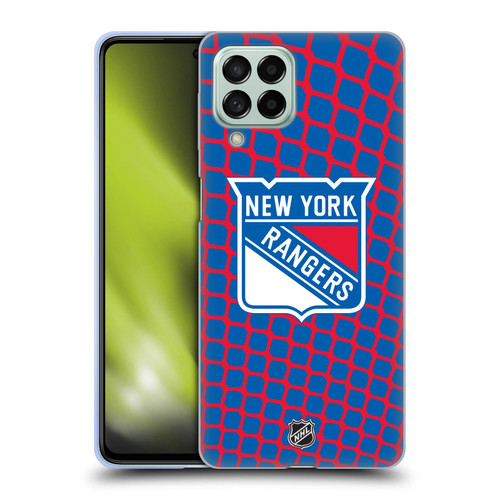 NHL New York Rangers Net Pattern Soft Gel Case for Samsung Galaxy M53 (2022)