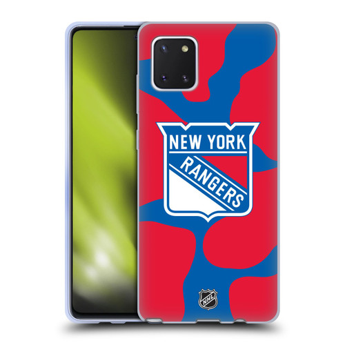 NHL New York Rangers Cow Pattern Soft Gel Case for Samsung Galaxy Note10 Lite