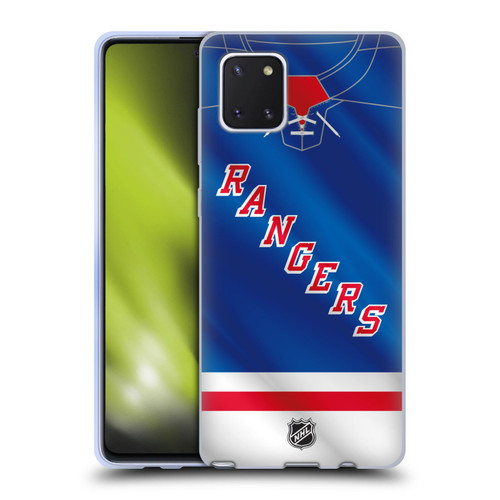 NHL New York Rangers Jersey Soft Gel Case for Samsung Galaxy Note10 Lite