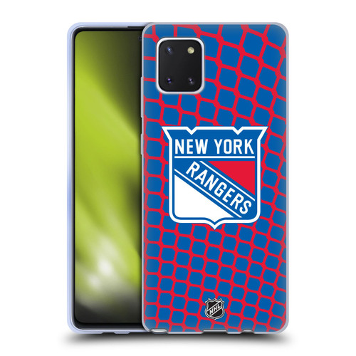 NHL New York Rangers Net Pattern Soft Gel Case for Samsung Galaxy Note10 Lite