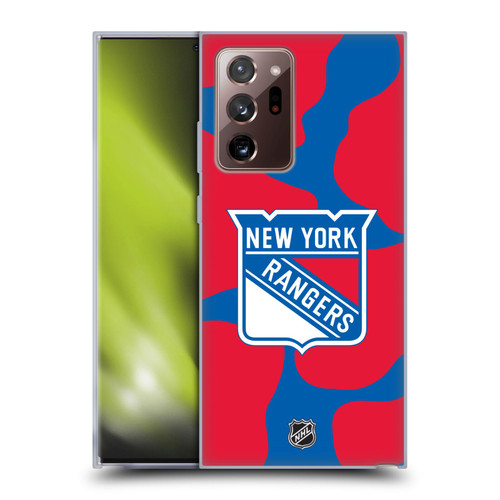 NHL New York Rangers Cow Pattern Soft Gel Case for Samsung Galaxy Note20 Ultra / 5G