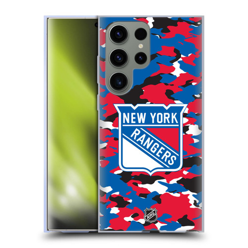 NHL New York Rangers Camouflage Soft Gel Case for Samsung Galaxy S23 Ultra 5G