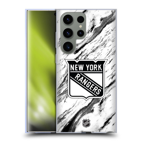 NHL New York Rangers Marble Soft Gel Case for Samsung Galaxy S23 Ultra 5G