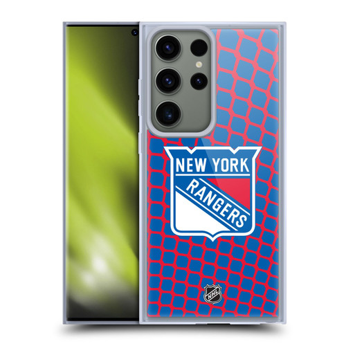 NHL New York Rangers Net Pattern Soft Gel Case for Samsung Galaxy S23 Ultra 5G