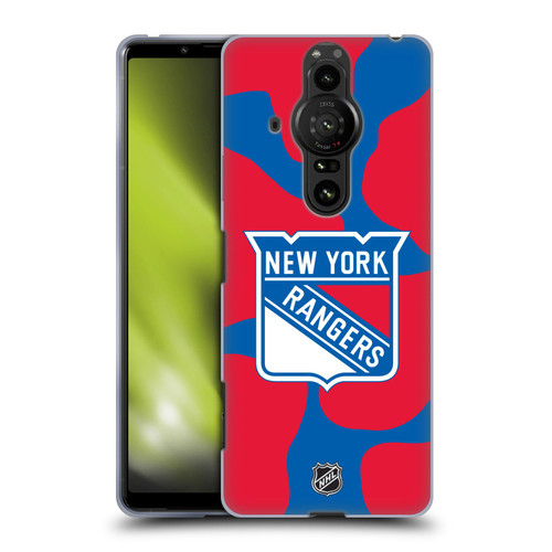 NHL New York Rangers Cow Pattern Soft Gel Case for Sony Xperia Pro-I