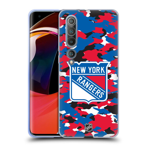 NHL New York Rangers Camouflage Soft Gel Case for Xiaomi Mi 10 5G / Mi 10 Pro 5G