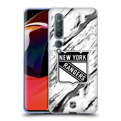 NHL New York Rangers Marble Soft Gel Case for Xiaomi Mi 10 5G / Mi 10 Pro 5G