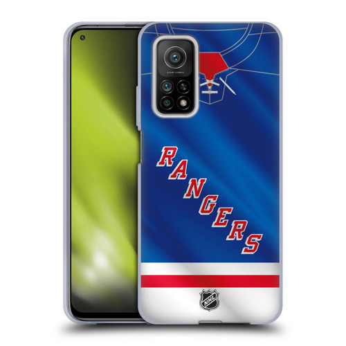 NHL New York Rangers Jersey Soft Gel Case for Xiaomi Mi 10T 5G