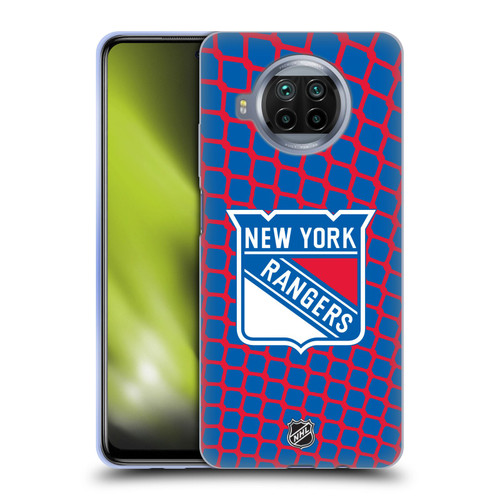 NHL New York Rangers Net Pattern Soft Gel Case for Xiaomi Mi 10T Lite 5G