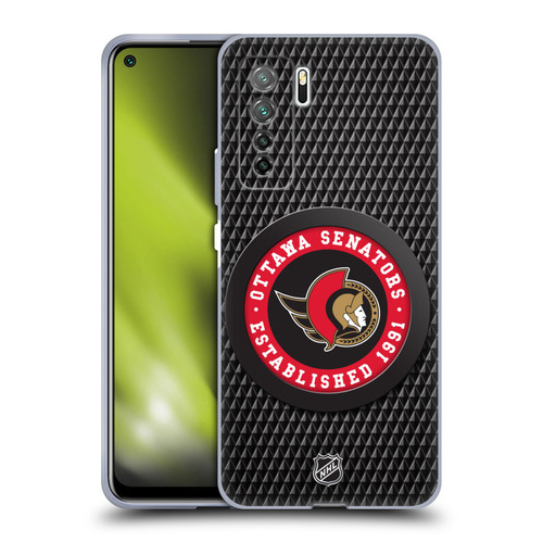 NHL Ottawa Senators Puck Texture Soft Gel Case for Huawei Nova 7 SE/P40 Lite 5G