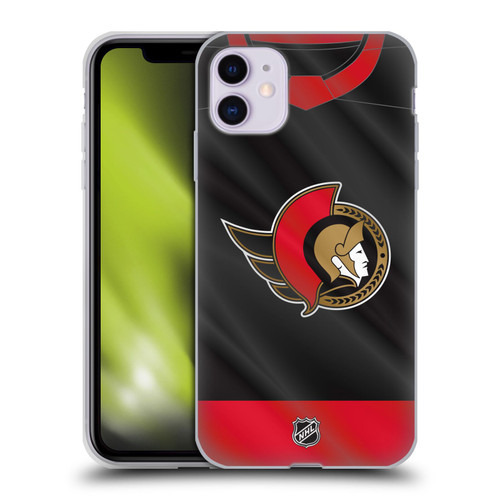 NHL Ottawa Senators Jersey Soft Gel Case for Apple iPhone 11