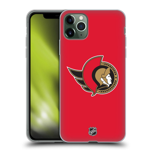 NHL Ottawa Senators Plain Soft Gel Case for Apple iPhone 11 Pro Max