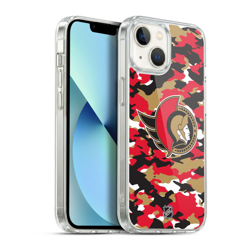 NHL Ottawa Senators Camouflage Soft Gel Case for Apple iPhone 13
