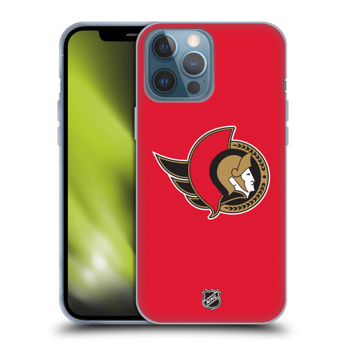 NHL Ottawa Senators Plain Soft Gel Case for Apple iPhone 13 Pro Max