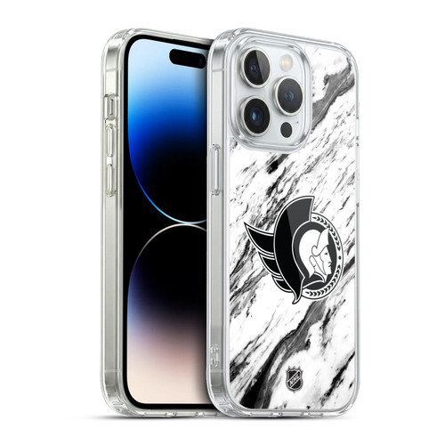 NHL Ottawa Senators Marble Soft Gel Case for Apple iPhone 13 Pro & MagSafe
