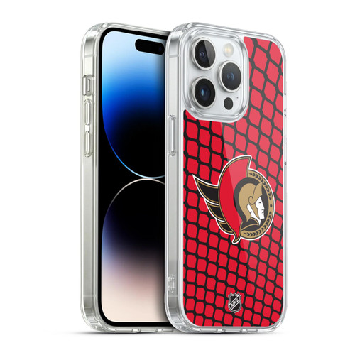 NHL Ottawa Senators Net Pattern Soft Gel Case for Apple iPhone 13 Pro & MagSafe