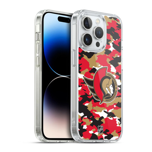 NHL Ottawa Senators Camouflage Soft Gel Case for Apple iPhone 14 Pro & MagSafe